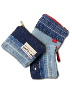Raw Edge Denim Pouch